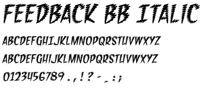 Feedback BB Italic font